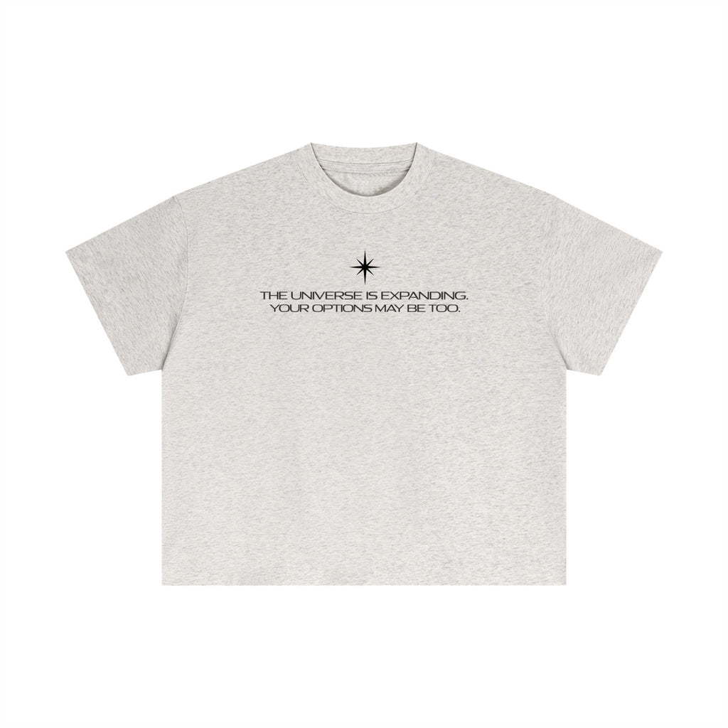KISS ME FUTURE Women's Boxy Cotton T-Shirt — Grey