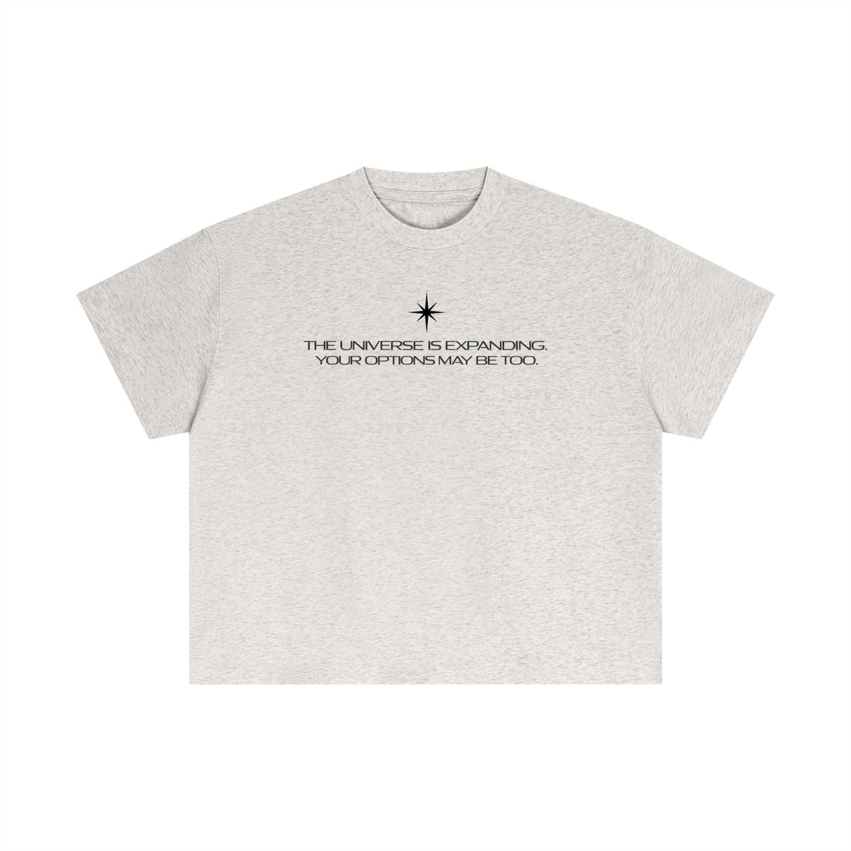 KISS ME FUTURE Women's Boxy Cotton T-Shirt — Grey