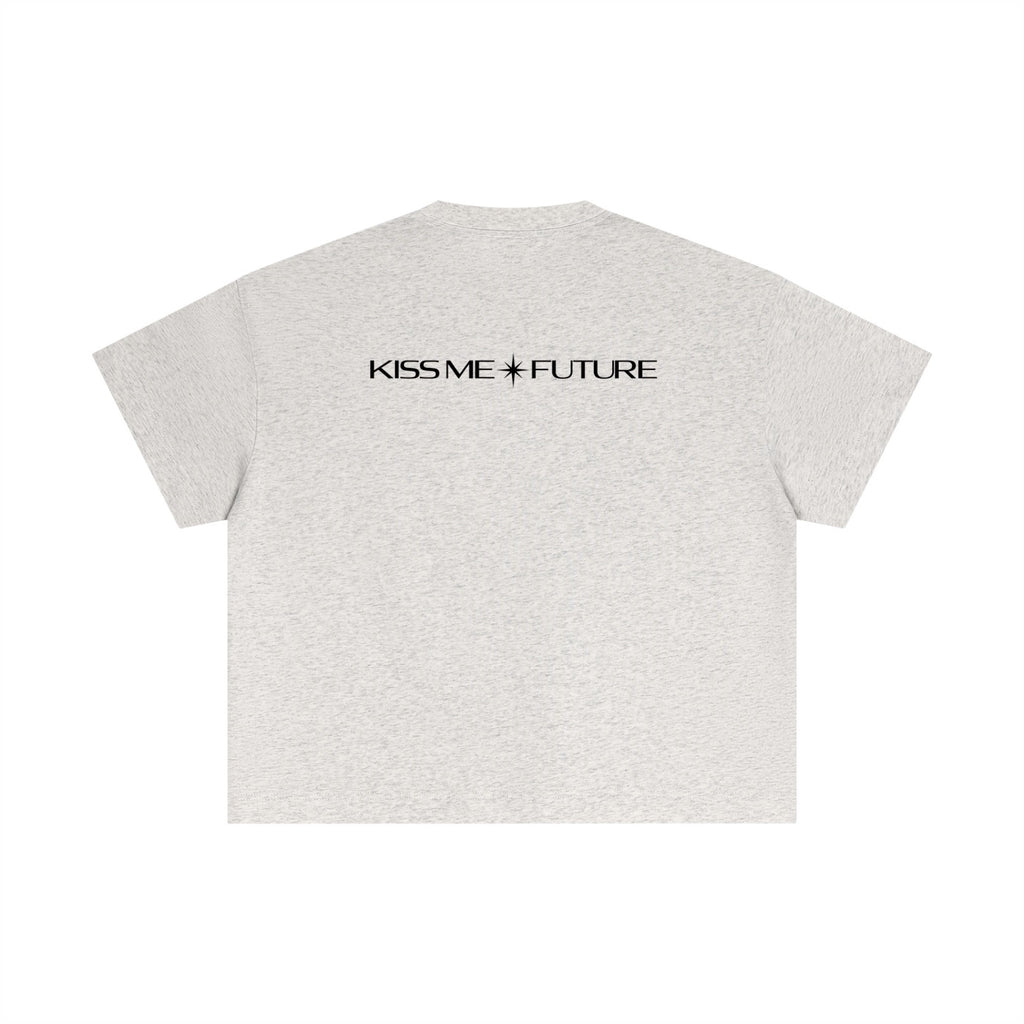 KISS ME FUTURE Women's Boxy Cotton T-Shirt — Grey