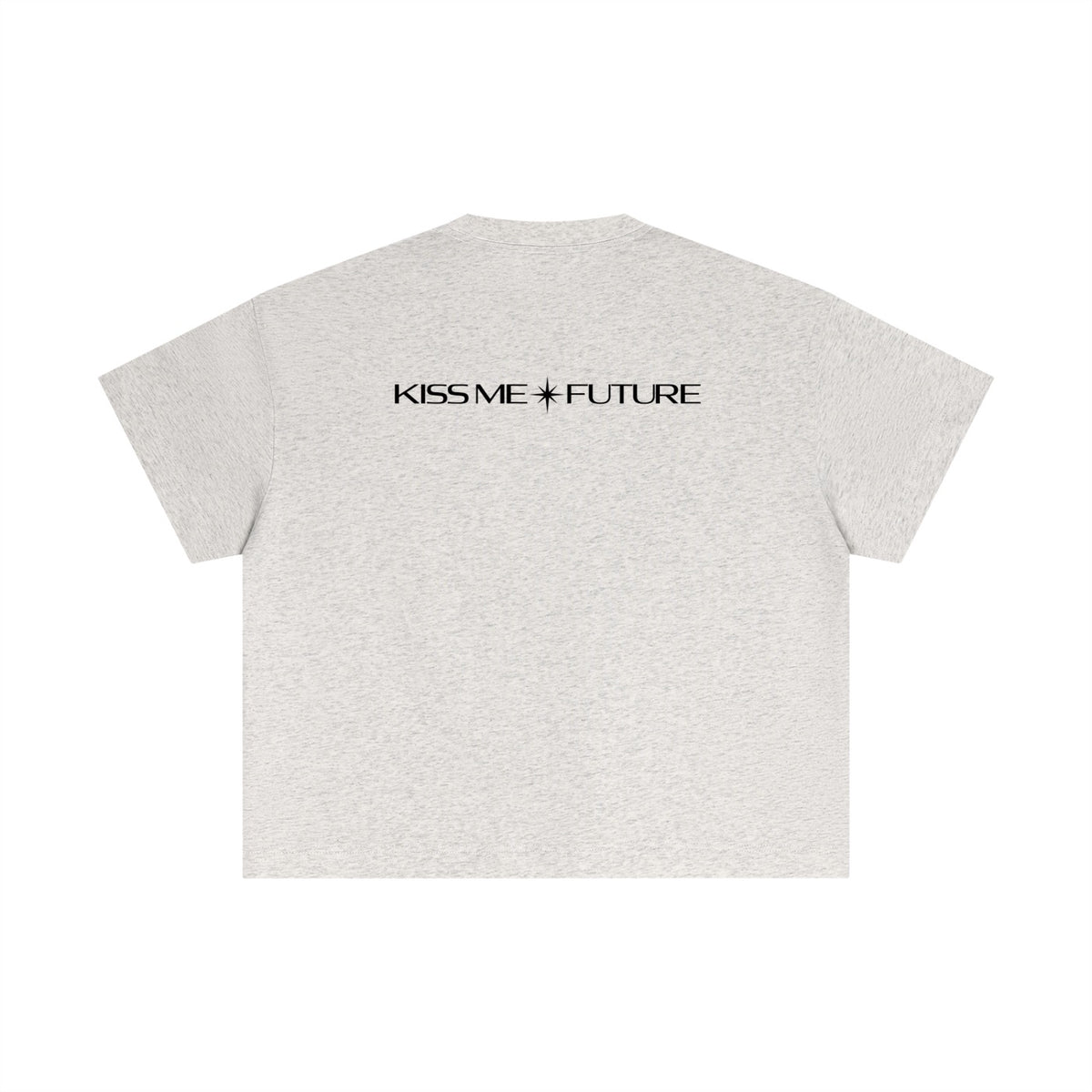 KISS ME FUTURE Women's Boxy Cotton T-Shirt — Grey