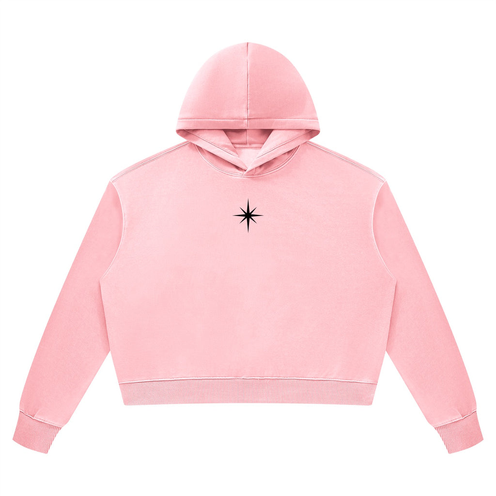 KISS ME FUTURE Women's Vintage Wash Heavyweight Hoodie — Pink