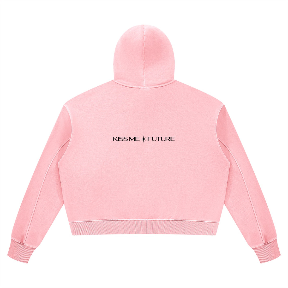 KISS ME FUTURE Women's Vintage Wash Heavyweight Hoodie — Pink