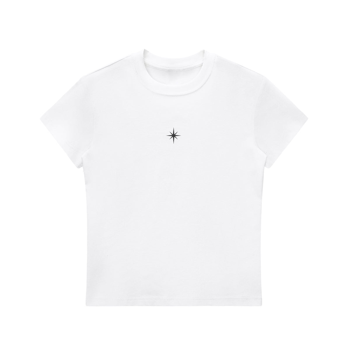 KISS ME FUTURE Women's Fitted Baby T-Shirt — White