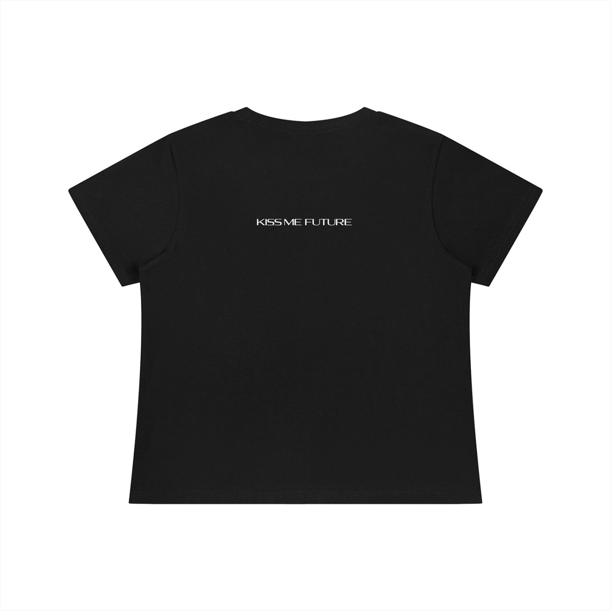 KISS ME FUTURE Women's Fitted Cotton T-Shirt — Black