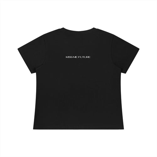 KISS ME FUTURE Women's Fitted Cotton T-Shirt — Black